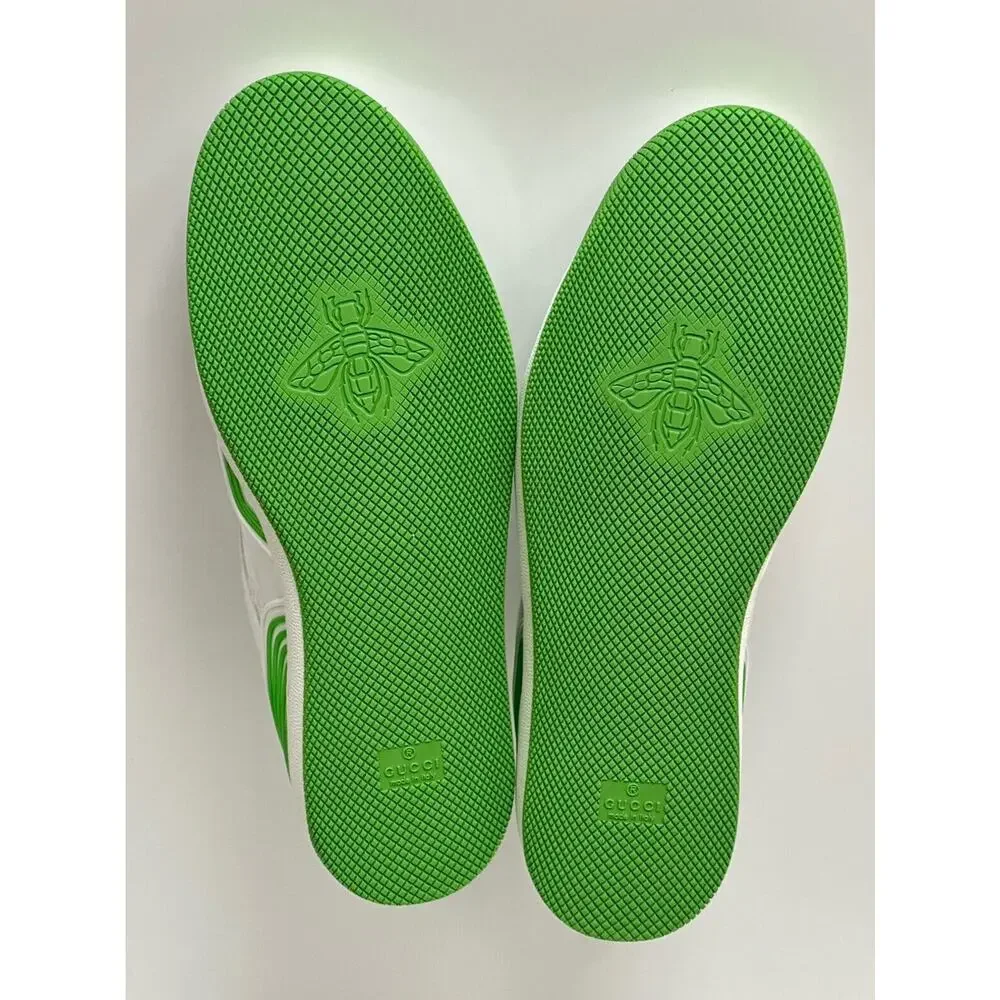 Gucci Demetra GG Men's Low-top Green/White Sneakers 6.5 US (Gucci 6) 698785 NIB